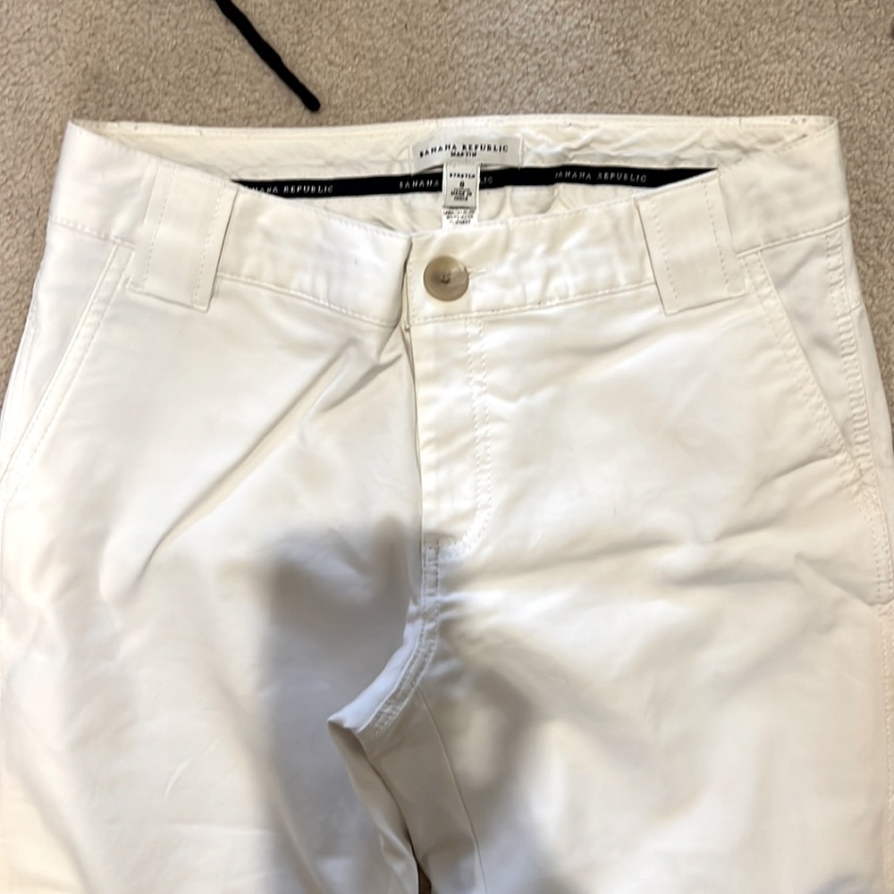 White Capri Flared Pants